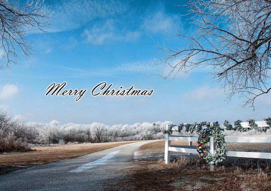 Merry Christmas Wreath Photograph by David Arment
