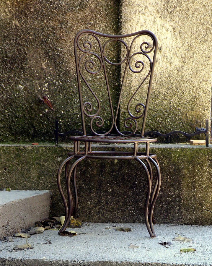 Metal Chair Photograph by Lainie Wrightson