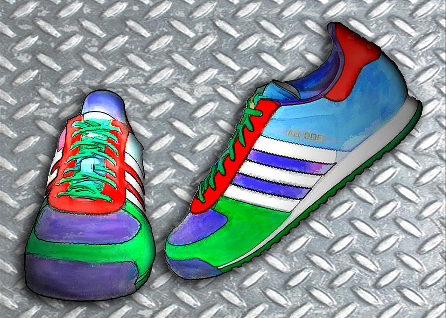 Metal Grate Sport Shoe Painting by 