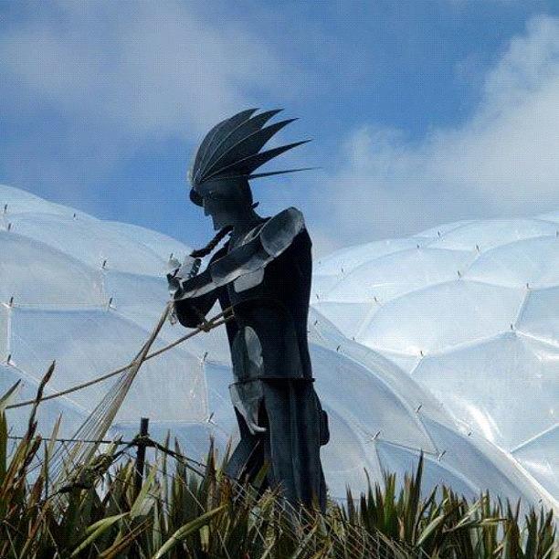 Eden Project Photograph - Metal Man Working by Manchester Flick Chick