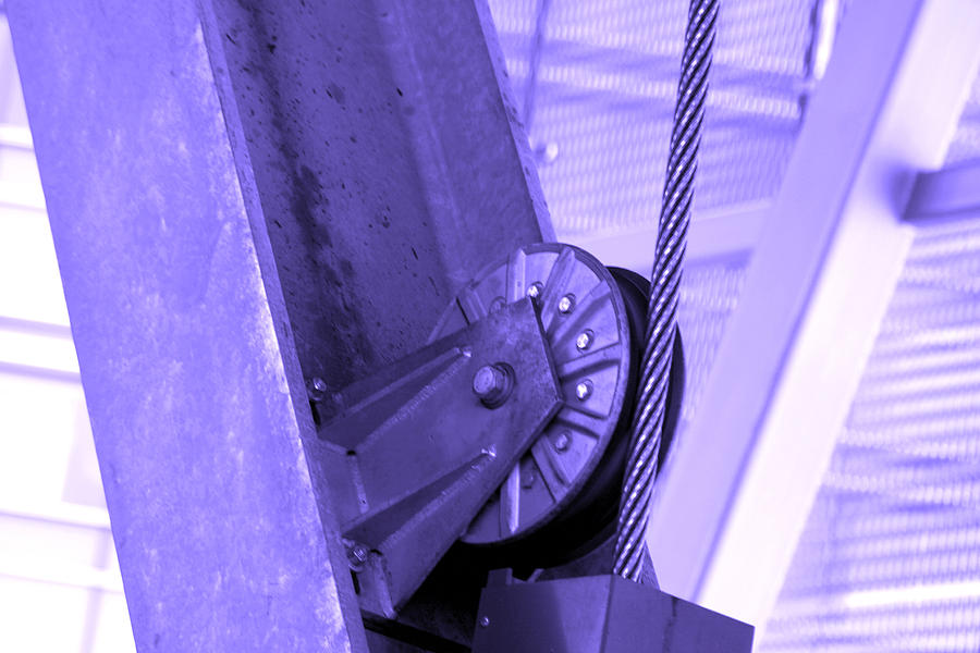 Metal Pulley And Cable Photograph