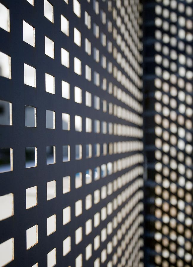 Metallic Fence Grill Photograph by Carlos Dominguez - Fine Art America