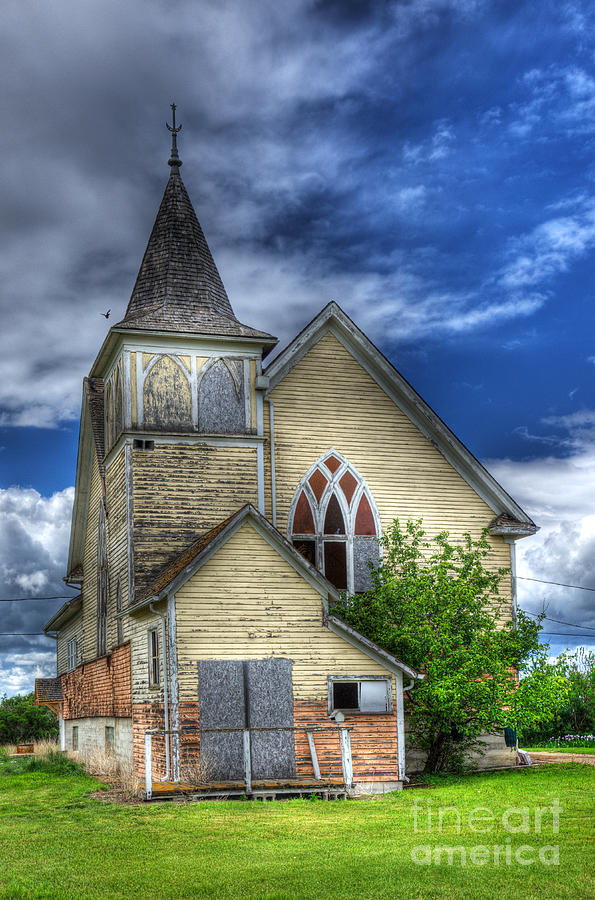 Methodist Church Drinkwater Saskatchewan Photograph by Bob Christopher