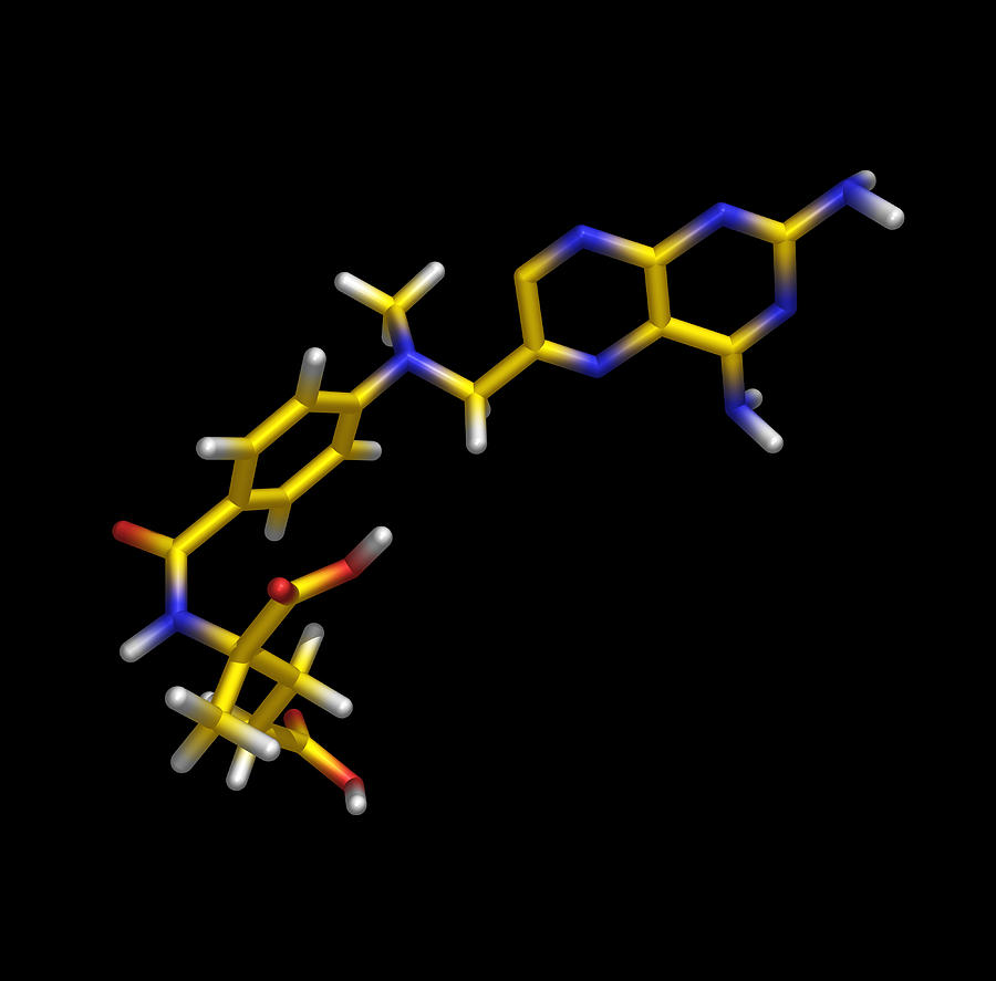 Methotrexate Chemotherapy Drug Molecule Photograph by Dr Tim Evans