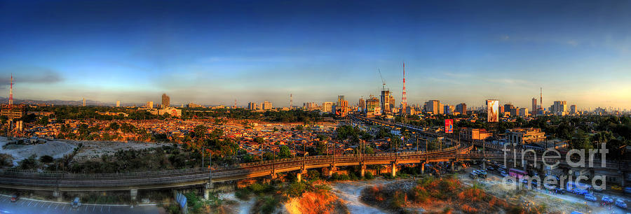 Metro Manila Sunset Panorama Photograph by Yhun Suarez