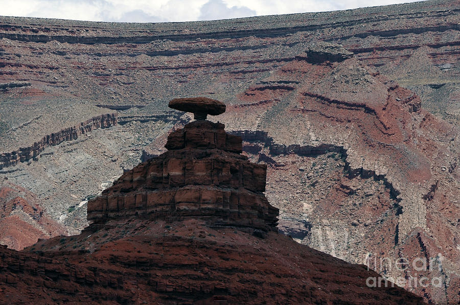 Mexican Hat Photograph - Mexican Hat rock formation by Dan Friend