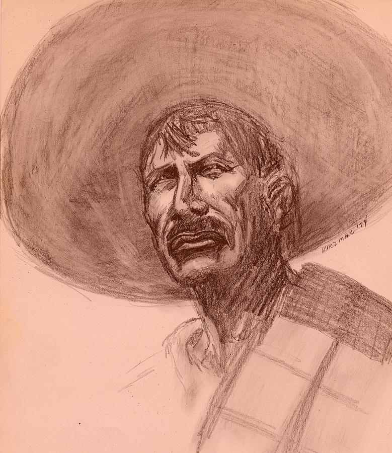Mexican Drawing by Olga Kaczmar Fine Art America