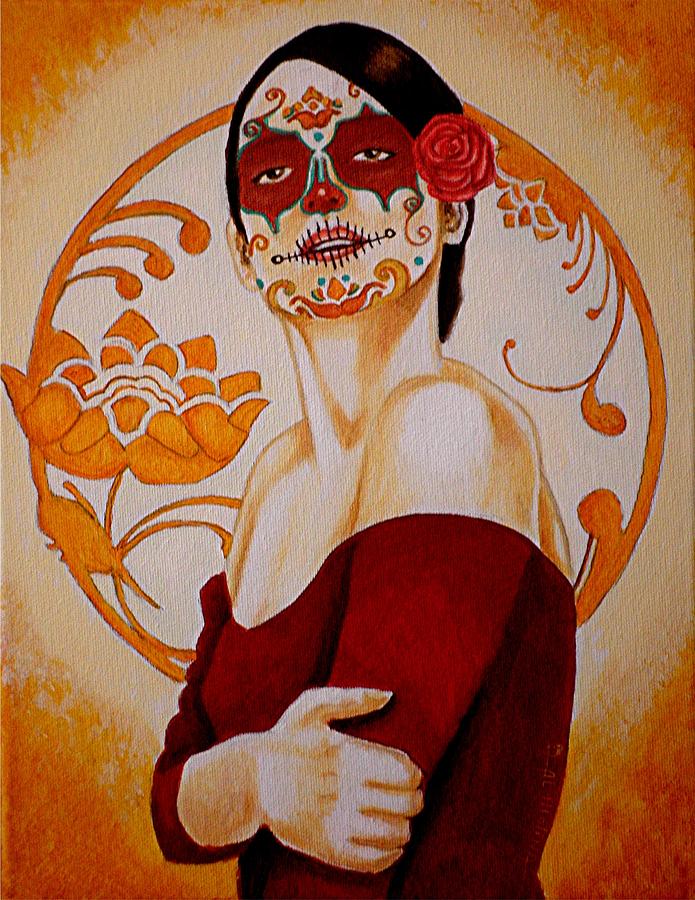 Mi Linda Muerte Painting by Al  Molina