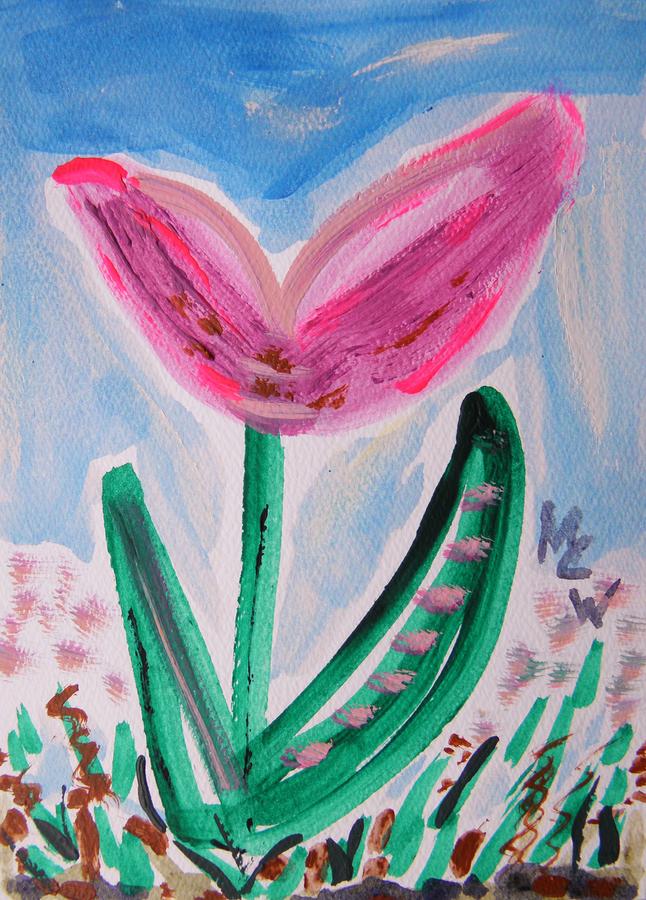 Mia-Flowers from the Flower Patch Painting by Mary Carol Williams