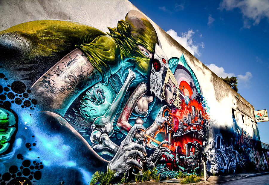 Miami Photograph - Miami Art in Wynwood District by Andres Leon