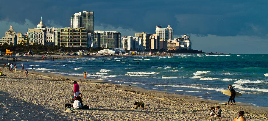 Miami Beach Afternoon Skyline  Photograph by Andres Leon