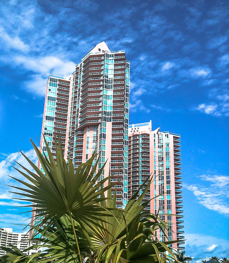 Landscape Photograph - Miami Beach Condo in the Sky by Andrea  OConnell
