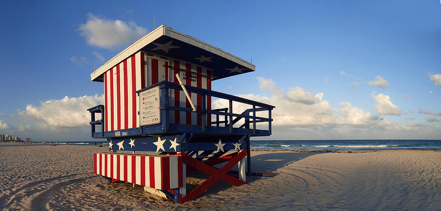 Summer Photograph - Miami Beach Watchtower by Melanie Viola
