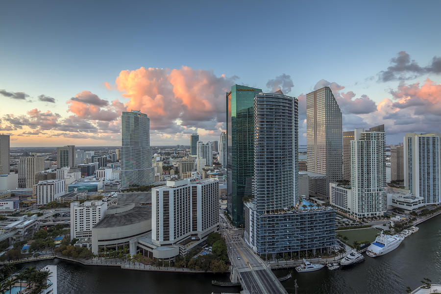 Miami Cityscape Photograph by Nick  Shirghio