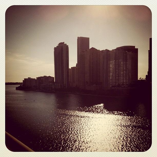 Miami Photograph - #miami #skyline by Aimee Junnila 📷