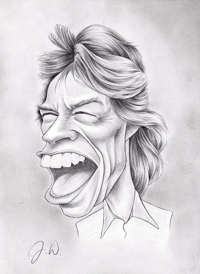 Mick Jagger Drawing By Jamie Warkentin