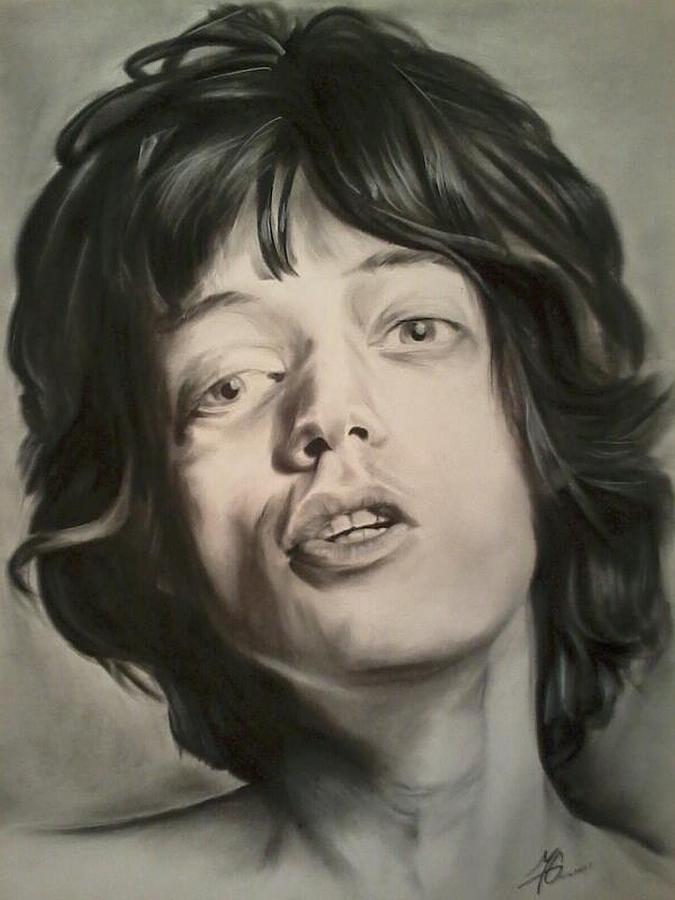 Musician Drawing - Mick Jagger by Morgan Greganti