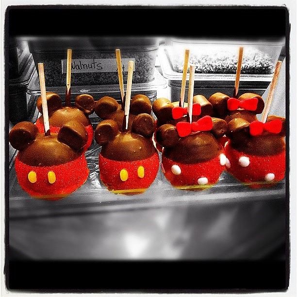 Apple Photograph - Mickey And Minnie Caramel Apples by Monica Espinet