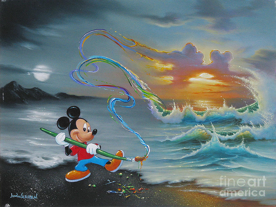 Mickey Colors The Sea And Sky Painting by Jim Warren