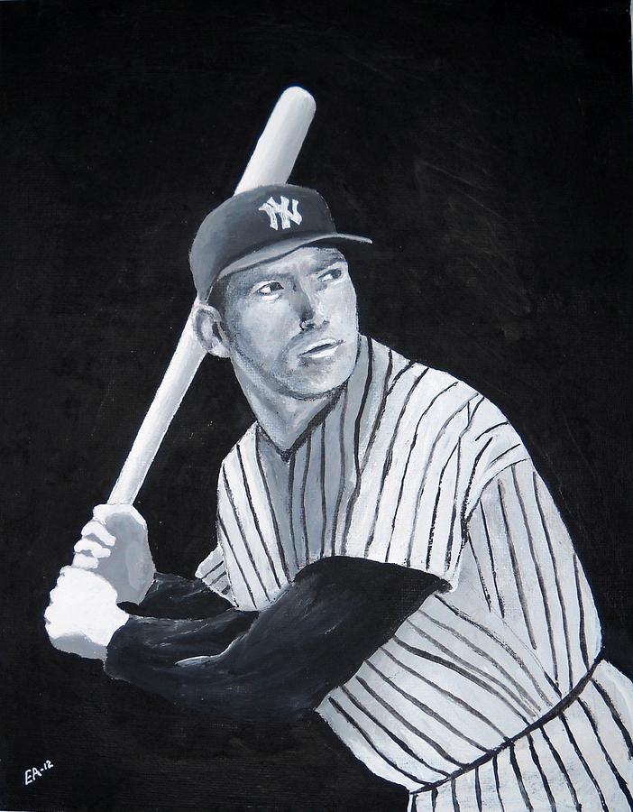 Mickey Mantle Painting by Edwin Alverio