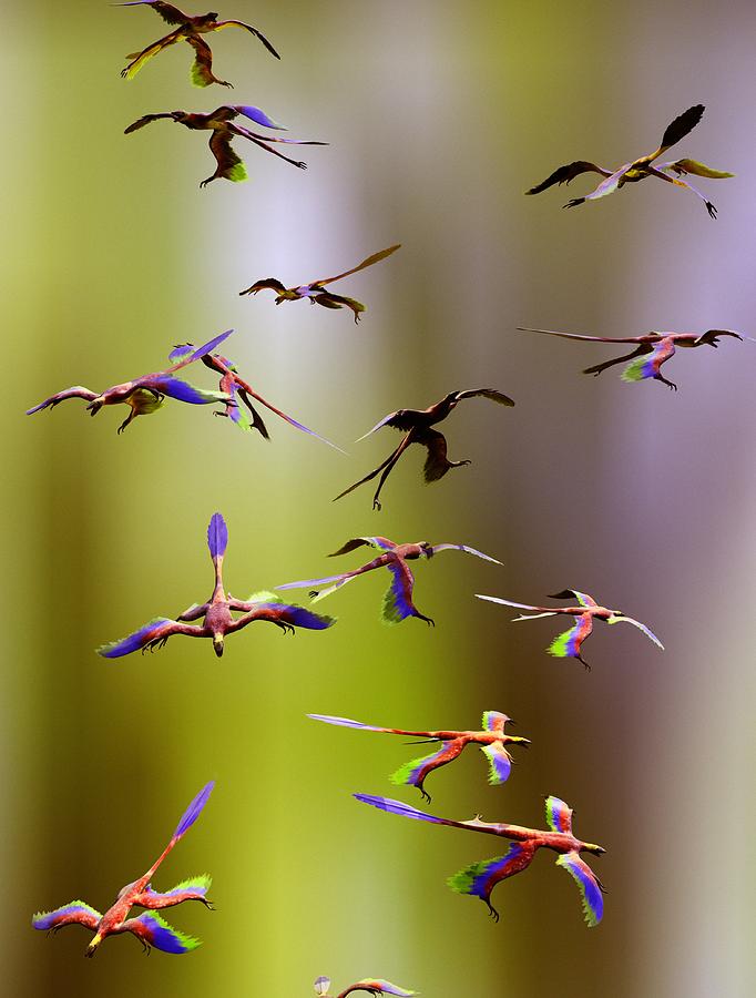 tiny flying dinosaurs
