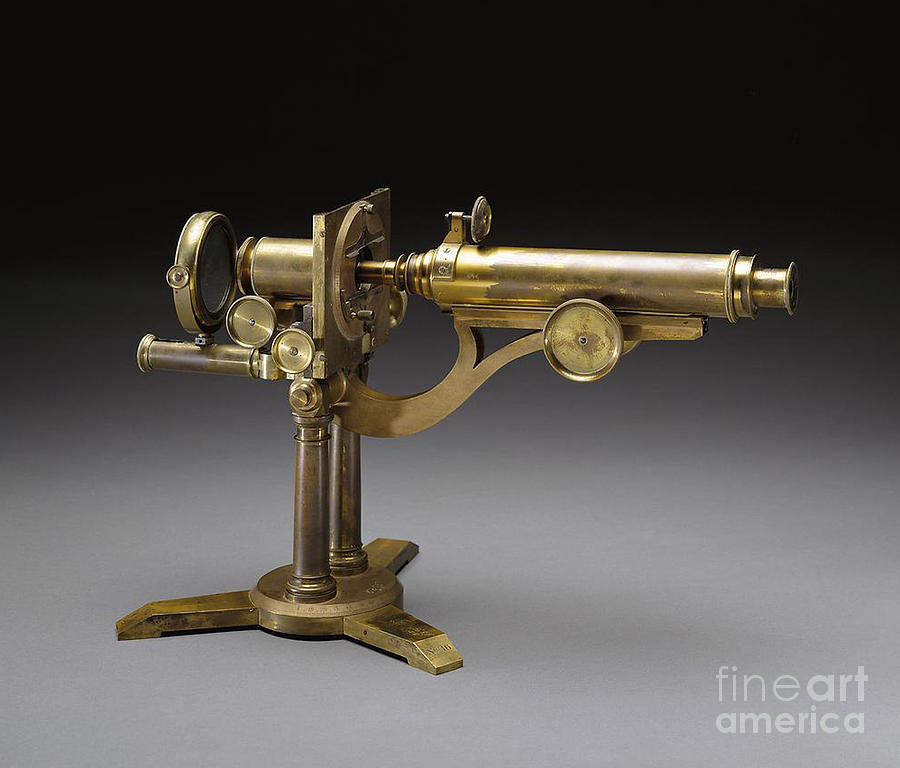 Abraham Lincoln Photograph - Microscope, 1864 by Science Source