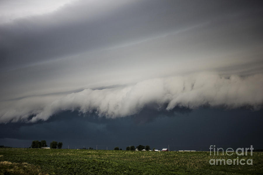 Mid June Shelf Cloud Photograph by Paul Brooks