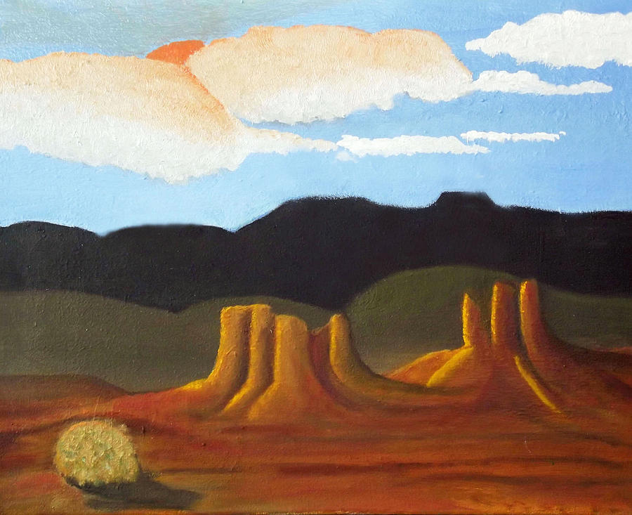 Mid-Morning on a western Plains Painting by Margaret Harmon