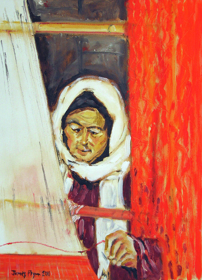 Middle Atlas Woman Painting by James Flynn