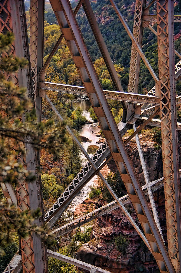 Midgley Bridge Photograph - Midgley Bridge Oak Creek Canyon by Jon Berghoff