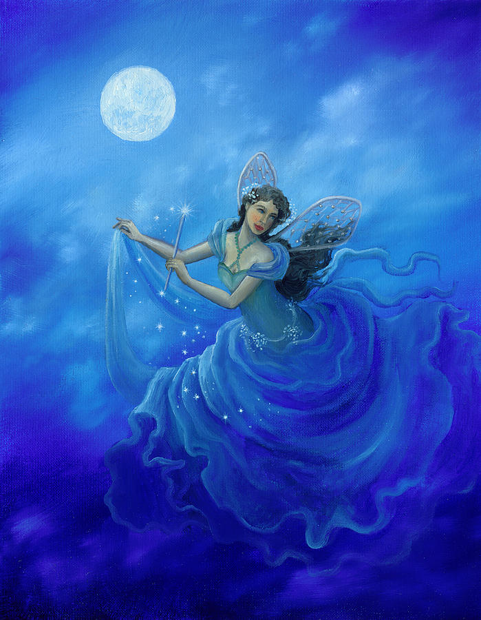 Midnight Fairy  Painting  by BK Lusk
