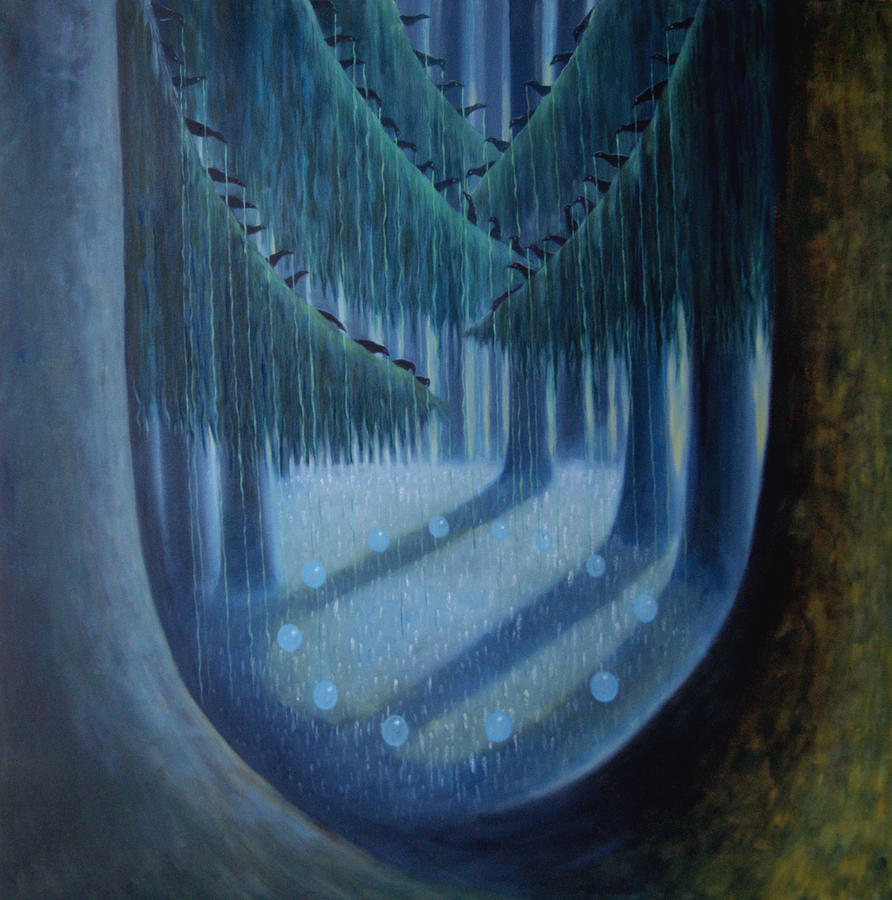 Midnight in the Enchanted Forest Painting by Tone Aanderaa