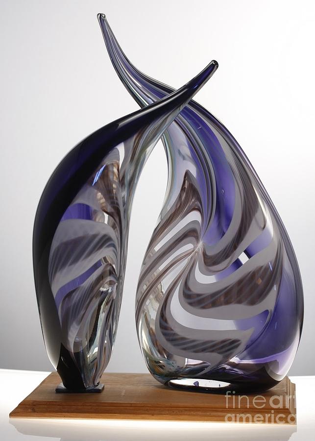 Glass Glass Art - Midnight Tango by Robert Burch