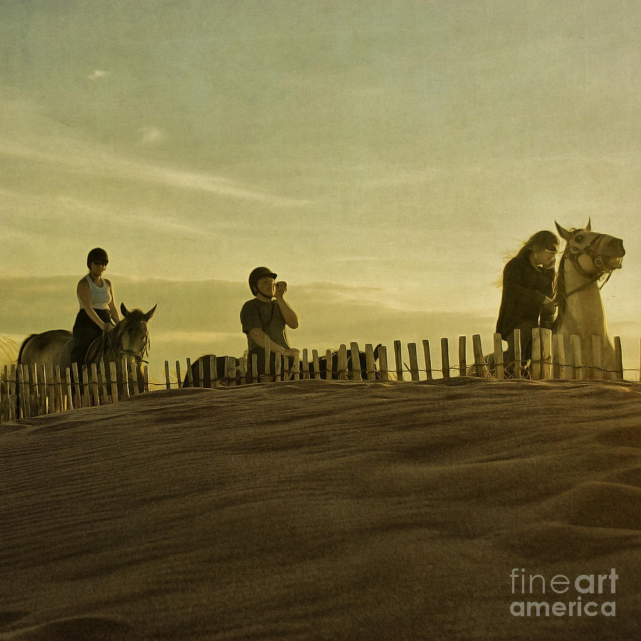 Horse Photograph - Midsummer Evening Horse Ride by Paul Grand
