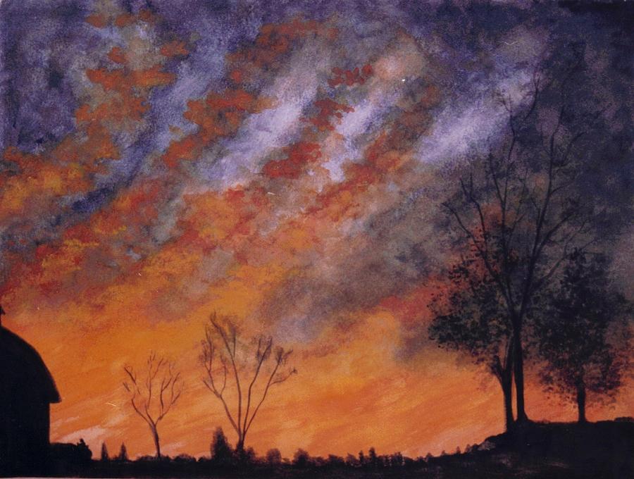 Midwest Sunset Painting by Stacy C Bottoms