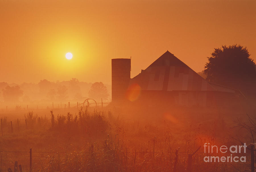 Midwestern Rural Sunrise - FS000405 Photograph by Daniel Dempster