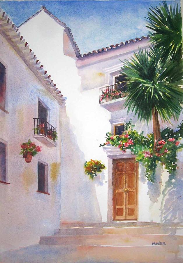 Made in Spain Collection - Mijas White Village Wall Art, Canvas