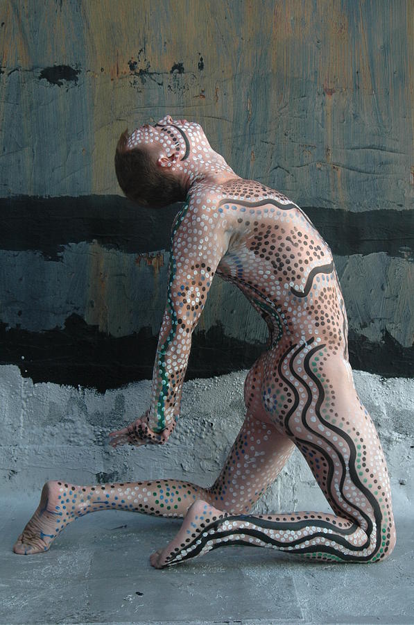 Nude Photograph - Mike Body Painting by RoByn Thompson
