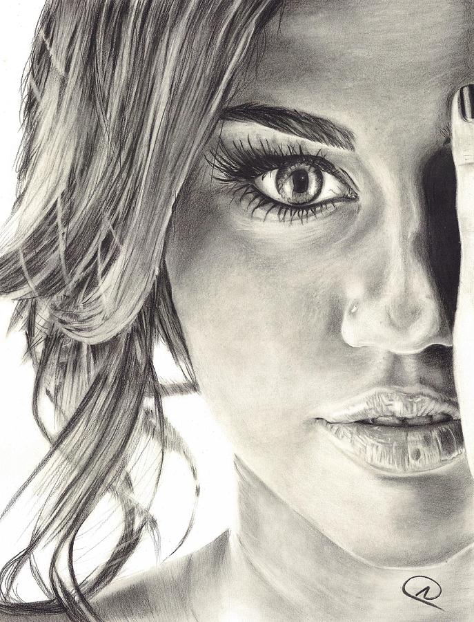 Miley Drawing by Akshay Nair - Fine Art America