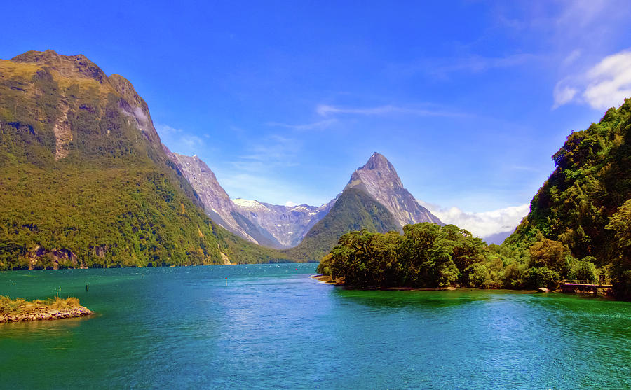 Milford Sound from the Shore Photograph by Harry Strharsky