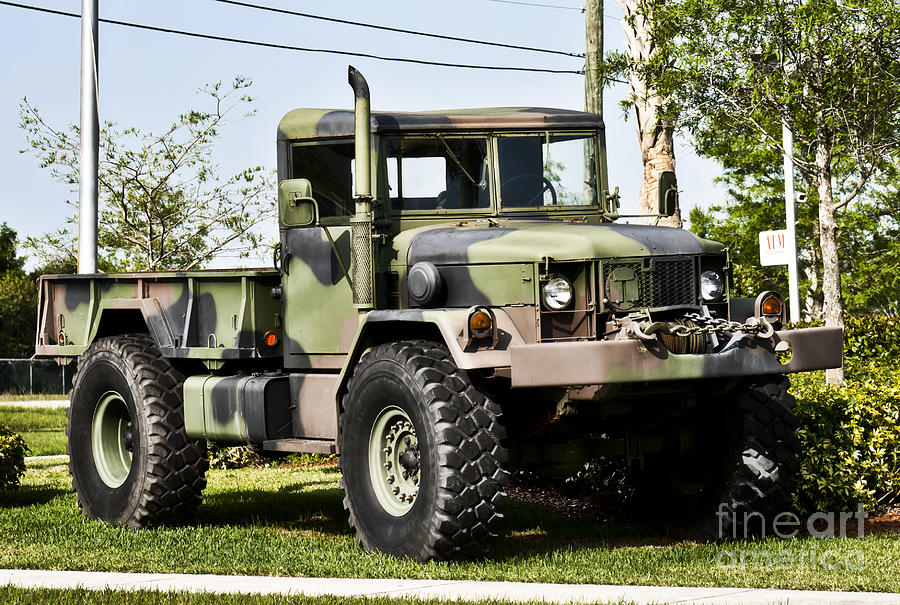 Transportation Photograph - Military truck by Blink Images