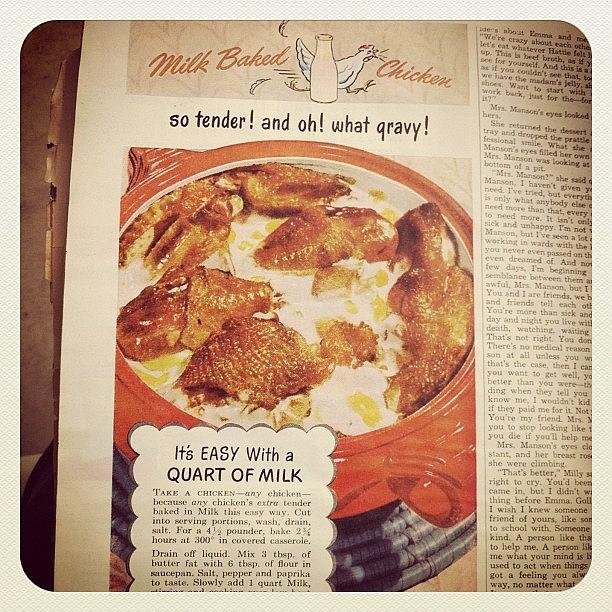 Magazines Photograph - Milk Baked Chicken...interesting by Shawn Augustine
