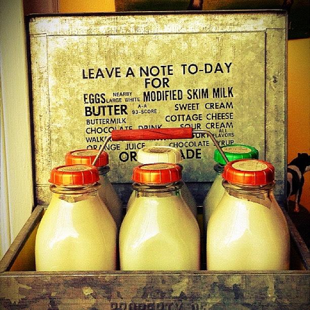 Bottle Photograph - #milk #bottles #nostalgia #nostalgic by Allyson Dufour
