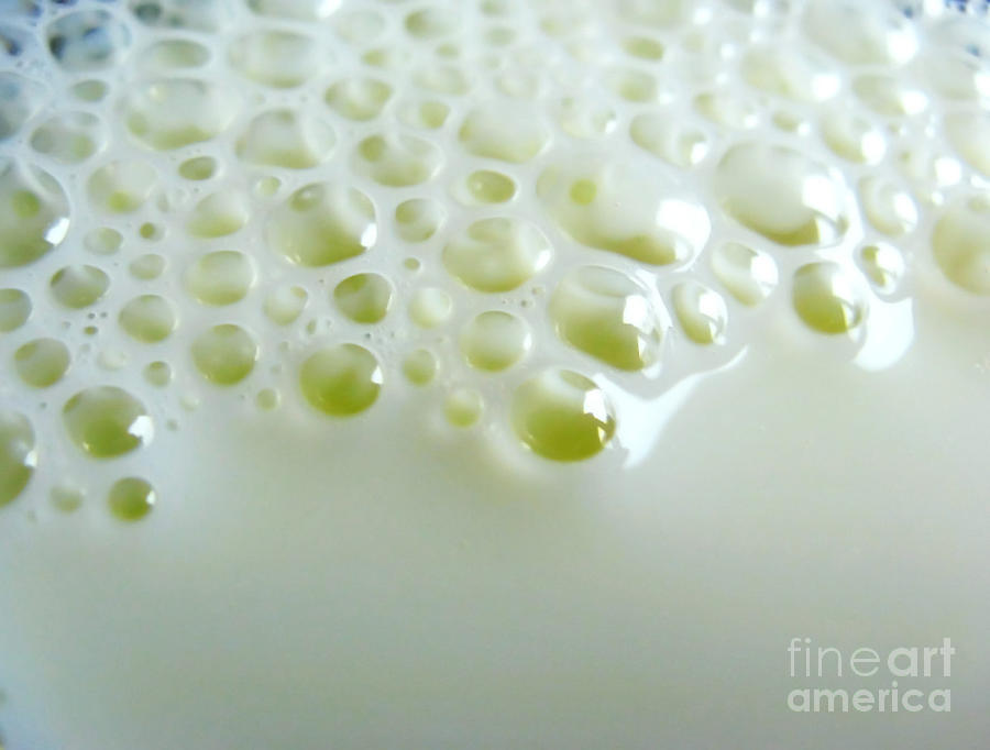 Abstract Photograph - Milk Bubbles 1 by Ausra Huntington nee Paulauskaite