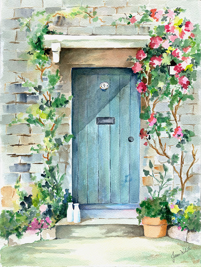 Rose Painting - Milk delivered at the door by Jean Walker White