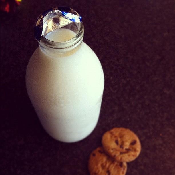 Cookie Photograph - Milk Tastes Better In Bottles by Aislinn Wood