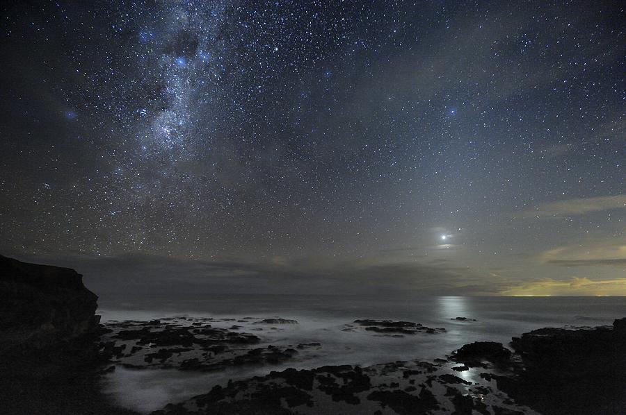Milky Way Photograph - Milky Way Over Cape Schanck, Australia by Alex Cherney, Terrastro.com