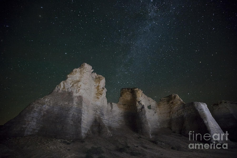 Architecture Photograph - Milky Way over the Chalk Pyramids by Keith Kapple