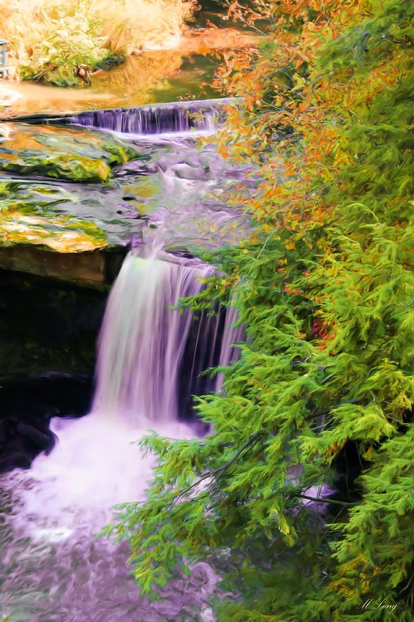 Mill Creek Waterfall Painting by Michelle Joseph-Long