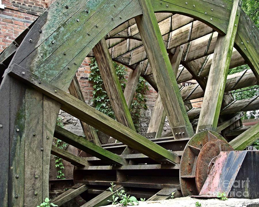 Graue Mill Digital Art - Mill Wheel VI by Jim Buda